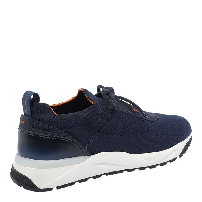 Santoni Sneakers Blue Fabric/rubber Sole