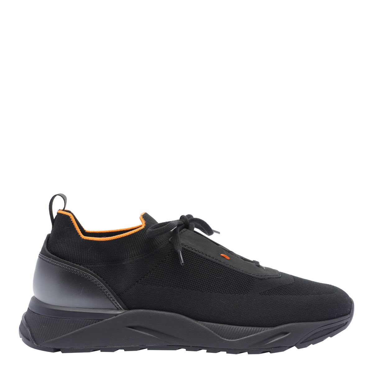 Santoni Sneakers Black Fabric/rubber Sole