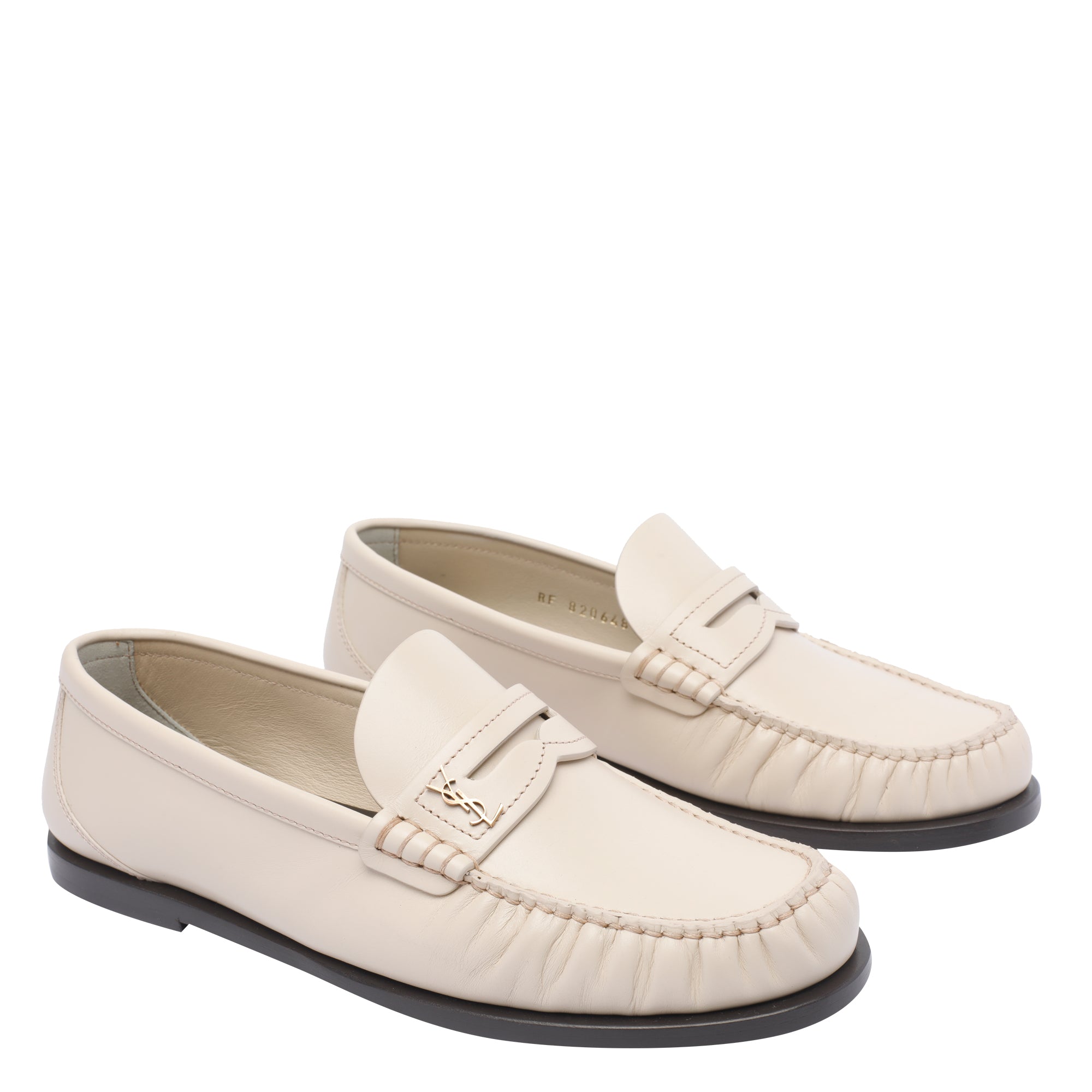 Saint Laurent Flat shoes White Calf Leather/leather Sole