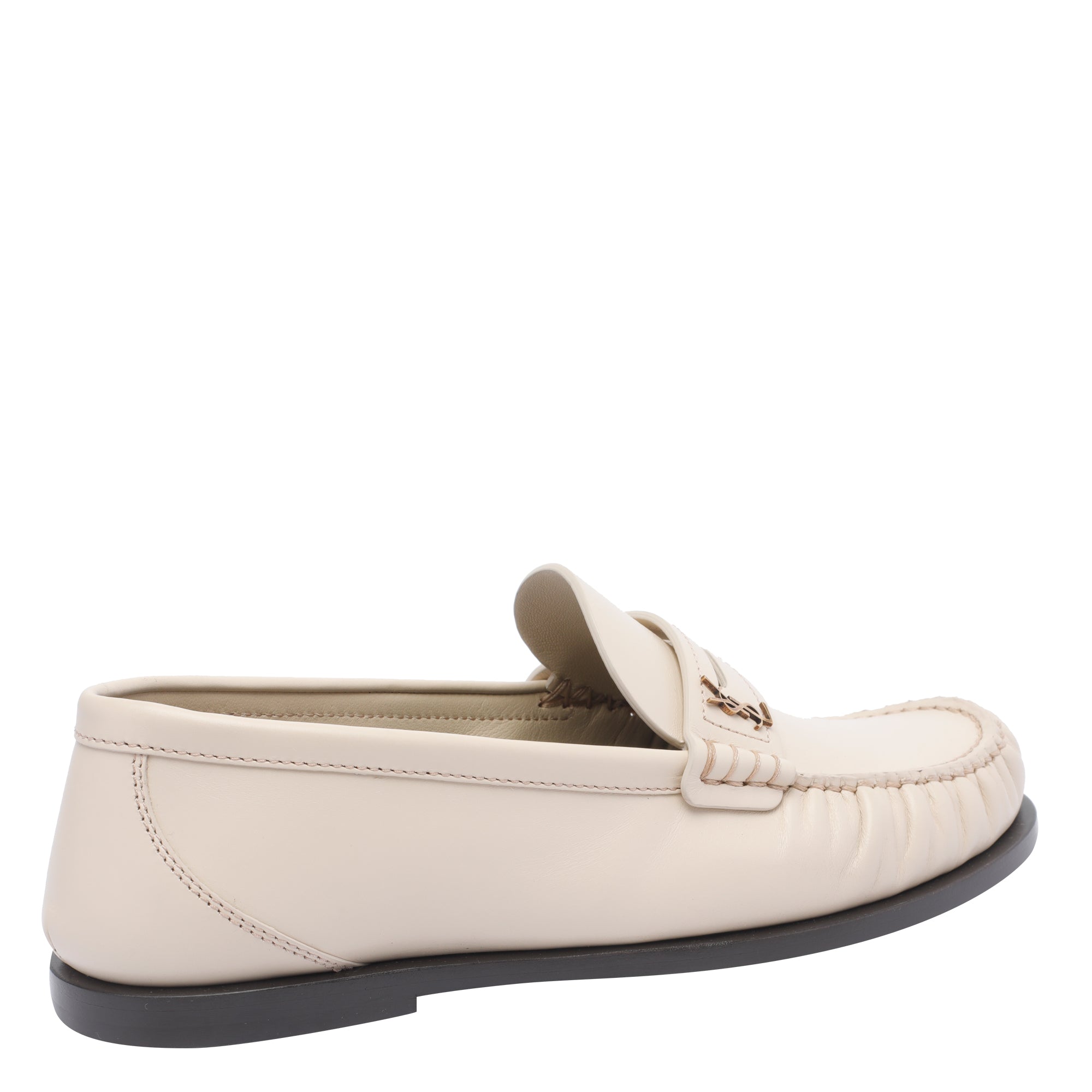 Saint Laurent Flat shoes White Calf Leather/leather Sole