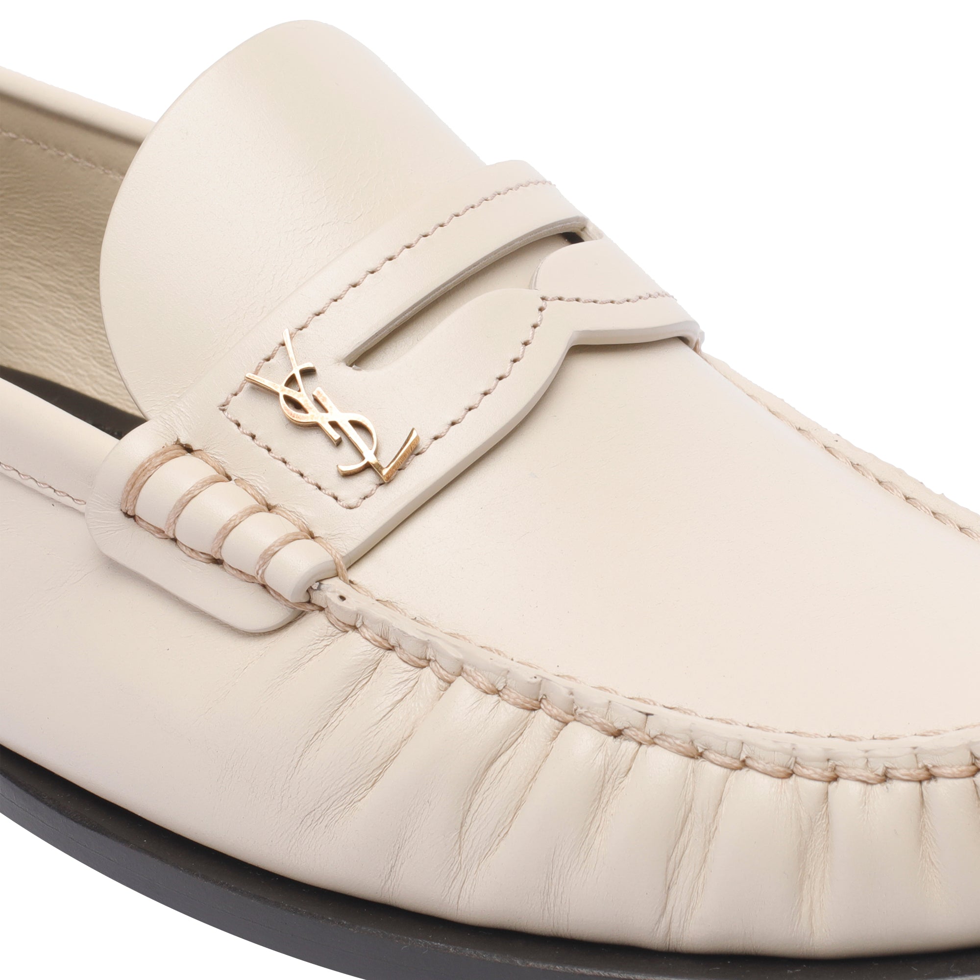 Saint Laurent Flat shoes White Calf Leather/leather Sole