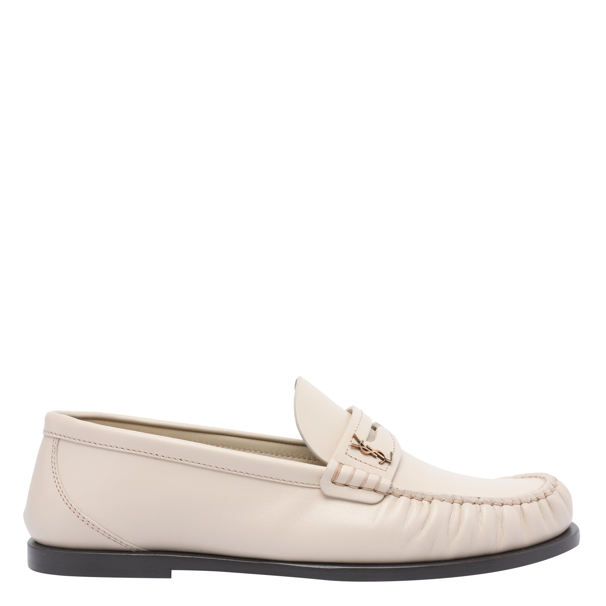 Saint Laurent Flat shoes White Calf Leather/leather Sole