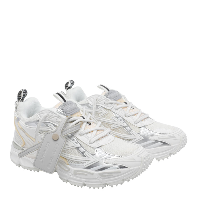 Off White Sneakers Fabric And Rubber/rubber Sole