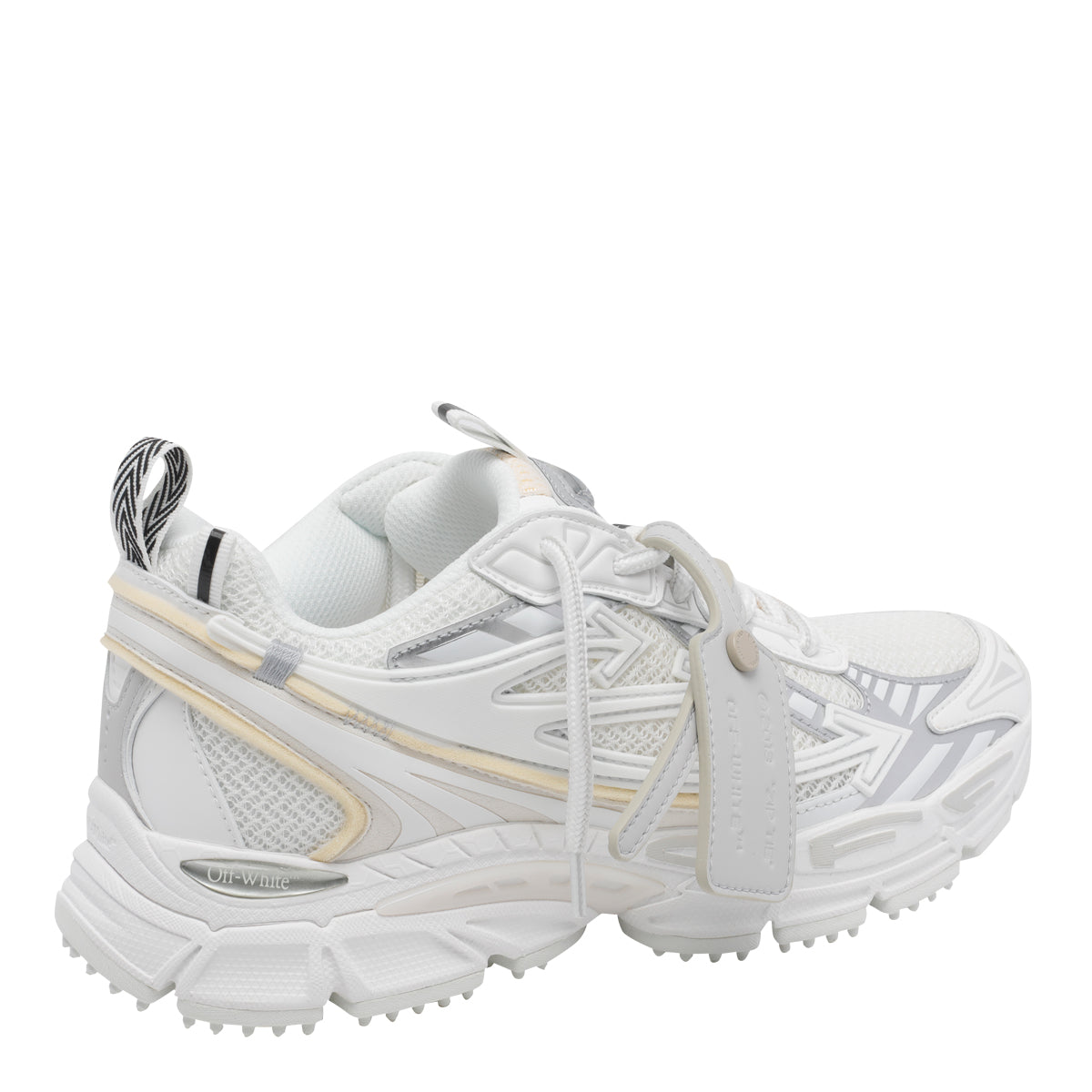 Off White Sneakers Fabric And Rubber/rubber Sole