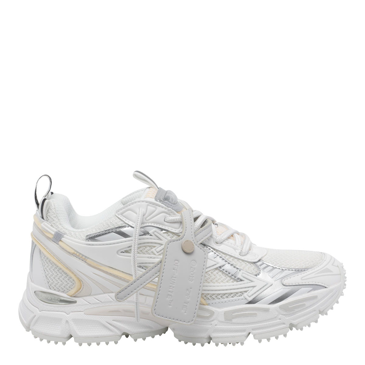 Off White Sneakers Fabric And Rubber/rubber Sole