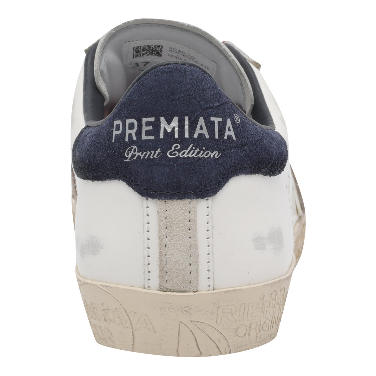 Premiata Sneakers White Calf Leather/rubber Sole