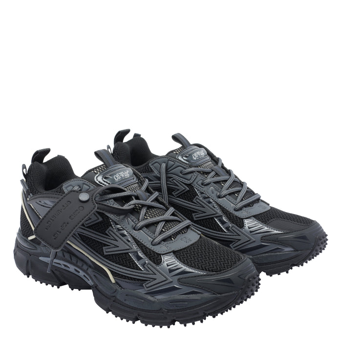 Off White Sneakers Black Rubber Fabric/rubber Sole