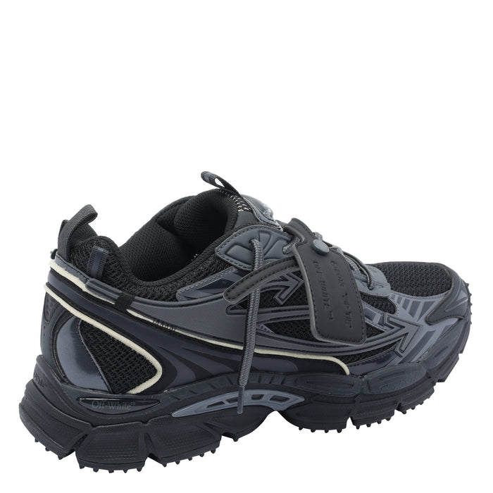 Off White Sneakers Black Rubber Fabric/rubber Sole