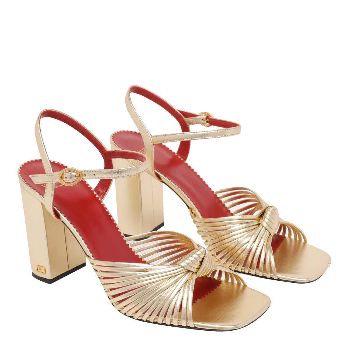 Valentino Garavani Sandals Golden Calf Leather/leather Sole