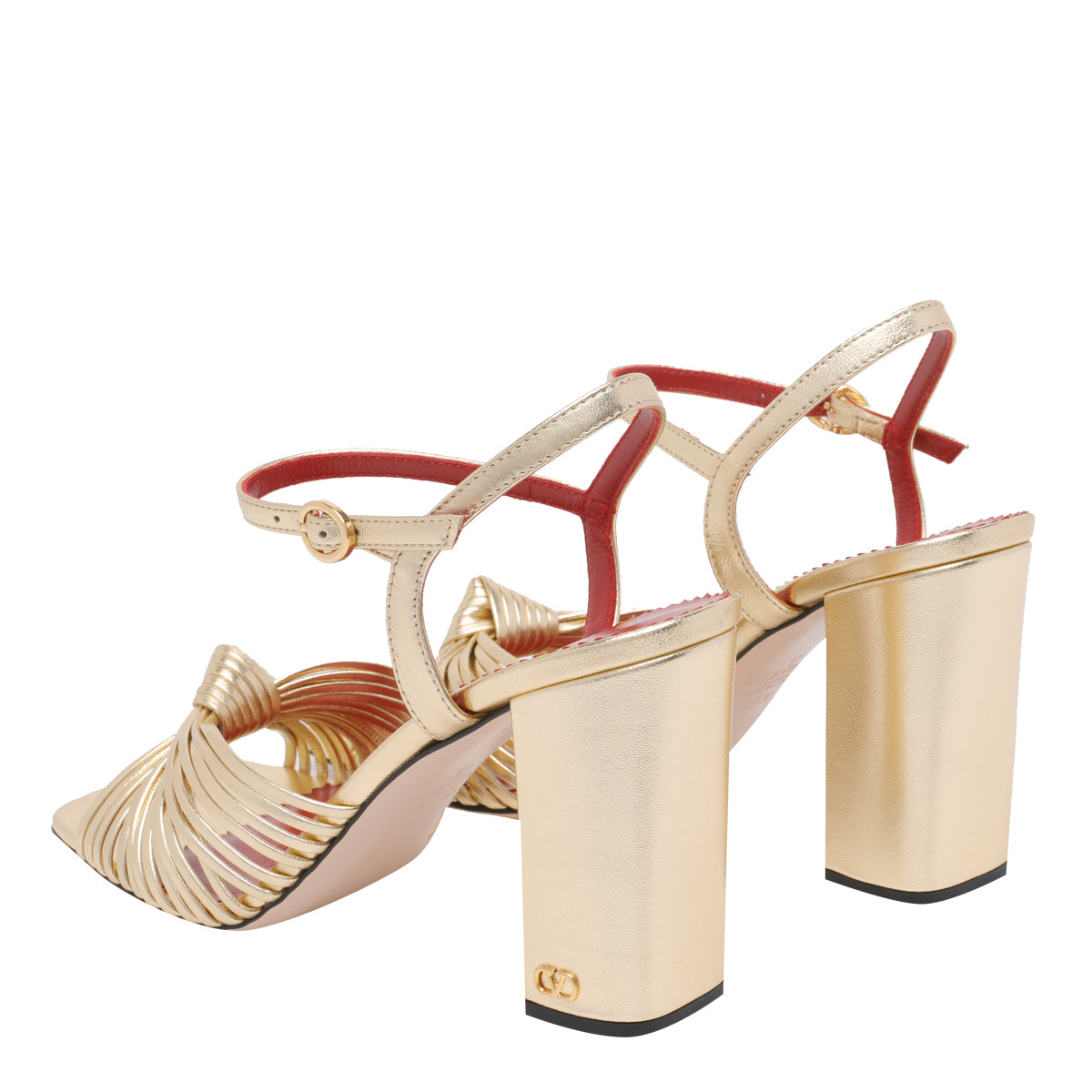 Valentino Garavani Sandals Golden Calf Leather/leather Sole