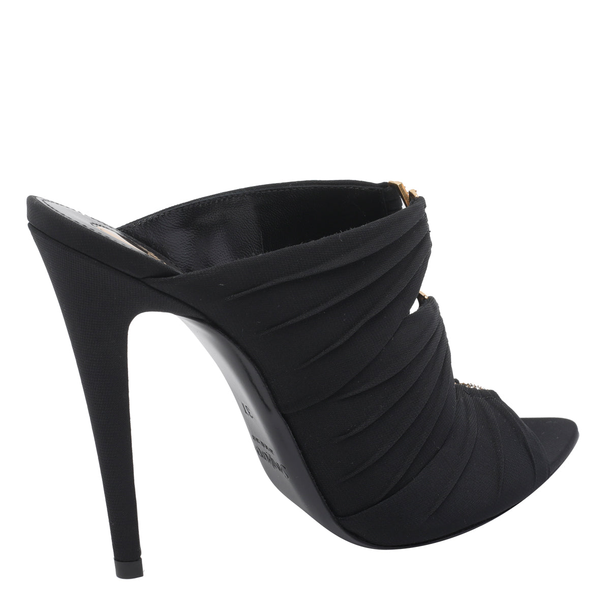 Saint Laurent Sandals Black Fabric/leather Sole
