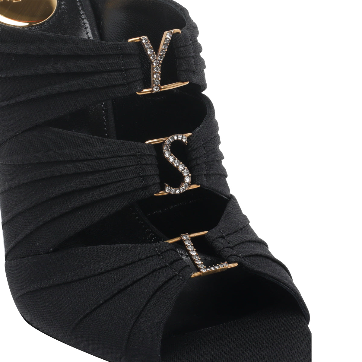 Saint Laurent Sandals Black Fabric/leather Sole
