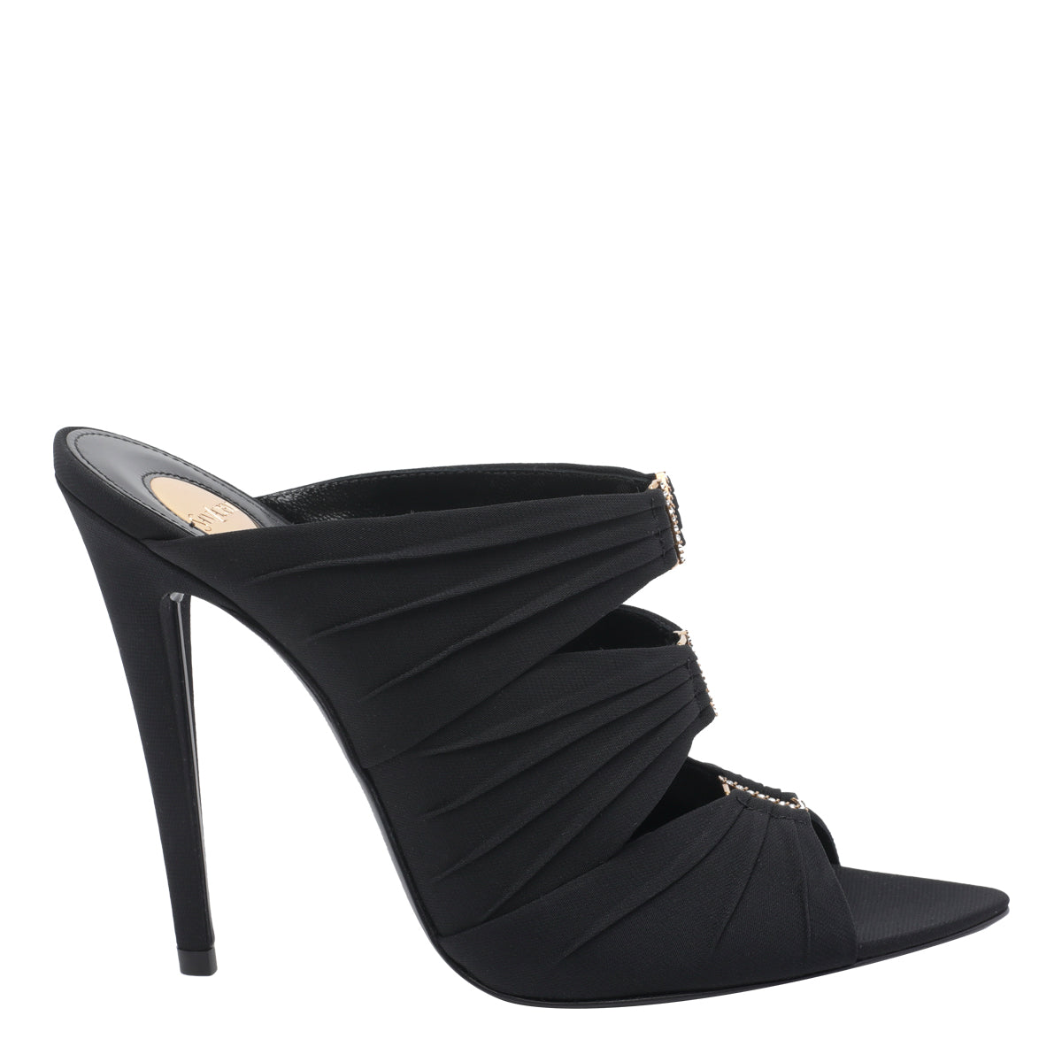Saint Laurent Sandals Black Fabric/leather Sole