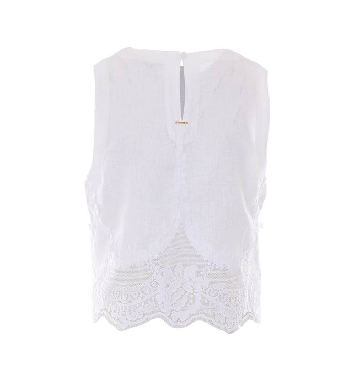 Twin-set Top White Linen