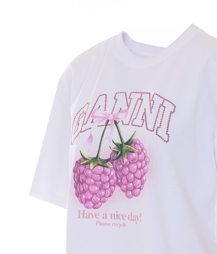 Ganni T-Shirts And Polos White Cotton