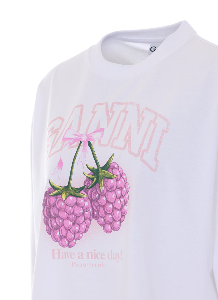 Ganni Sweaters White Cotton