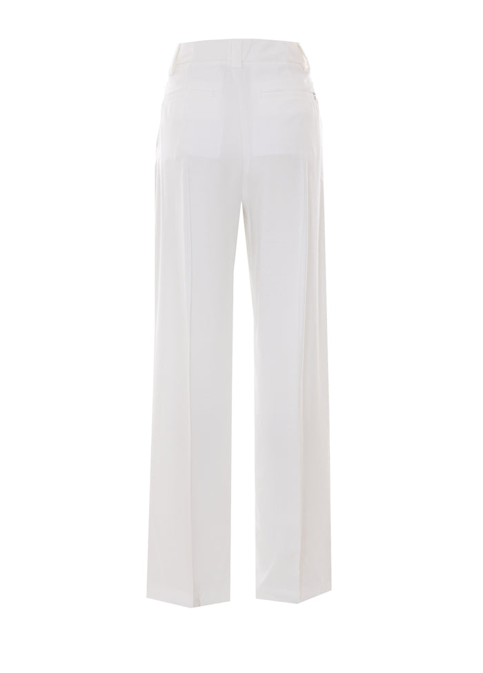Dondup Trousers Milk Viscose