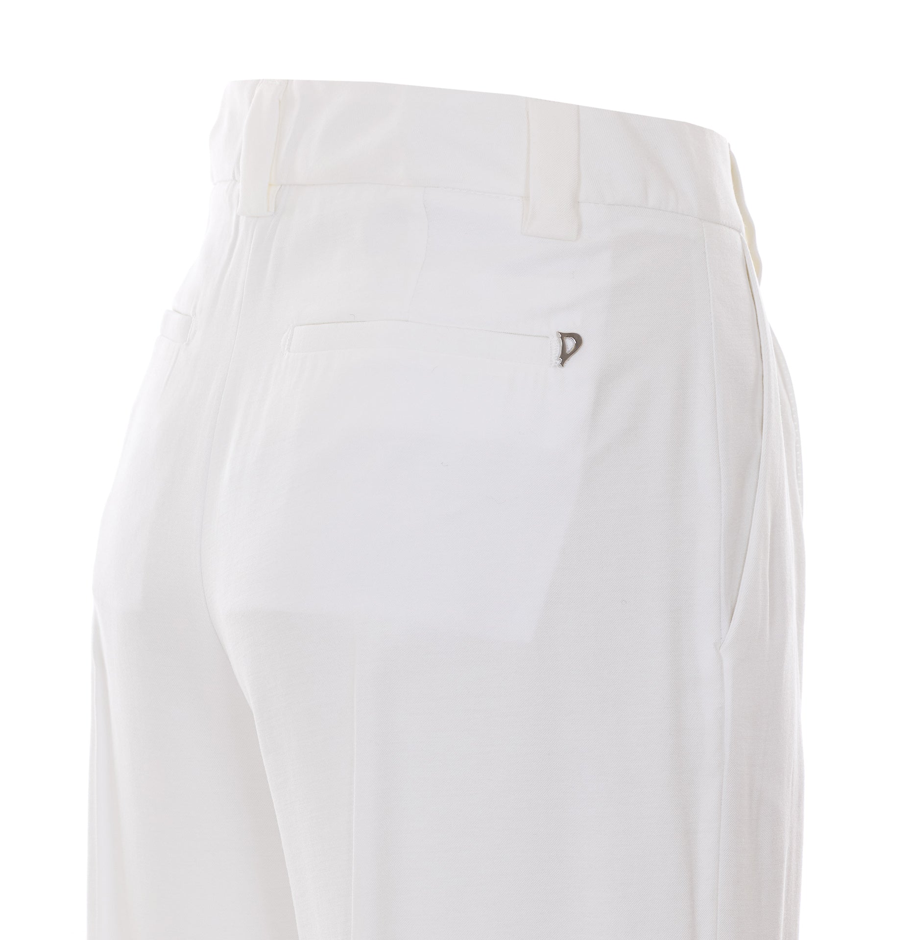 Dondup Trousers Milk Viscose