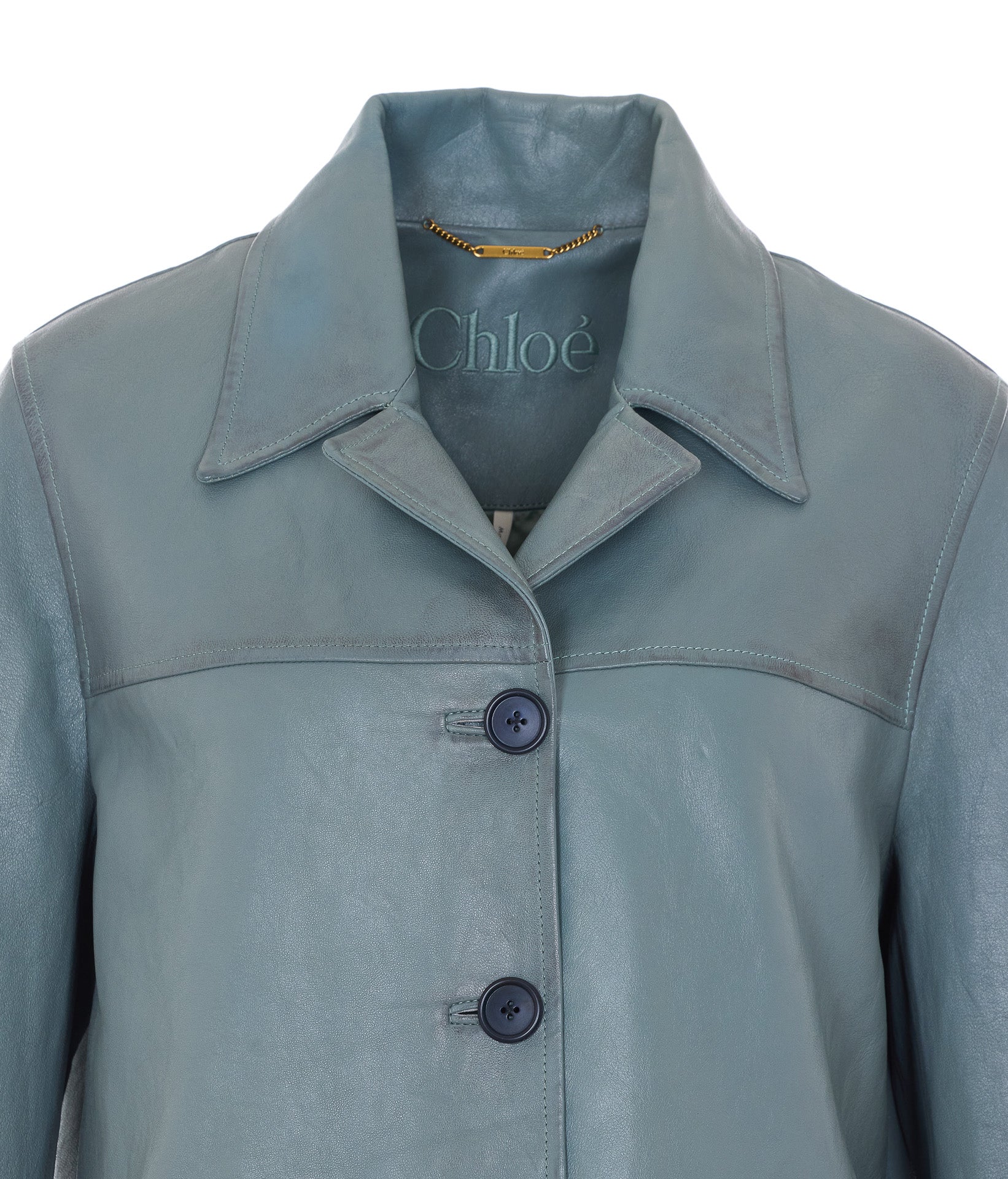 Chloè Jackets Blue Lamb Leather