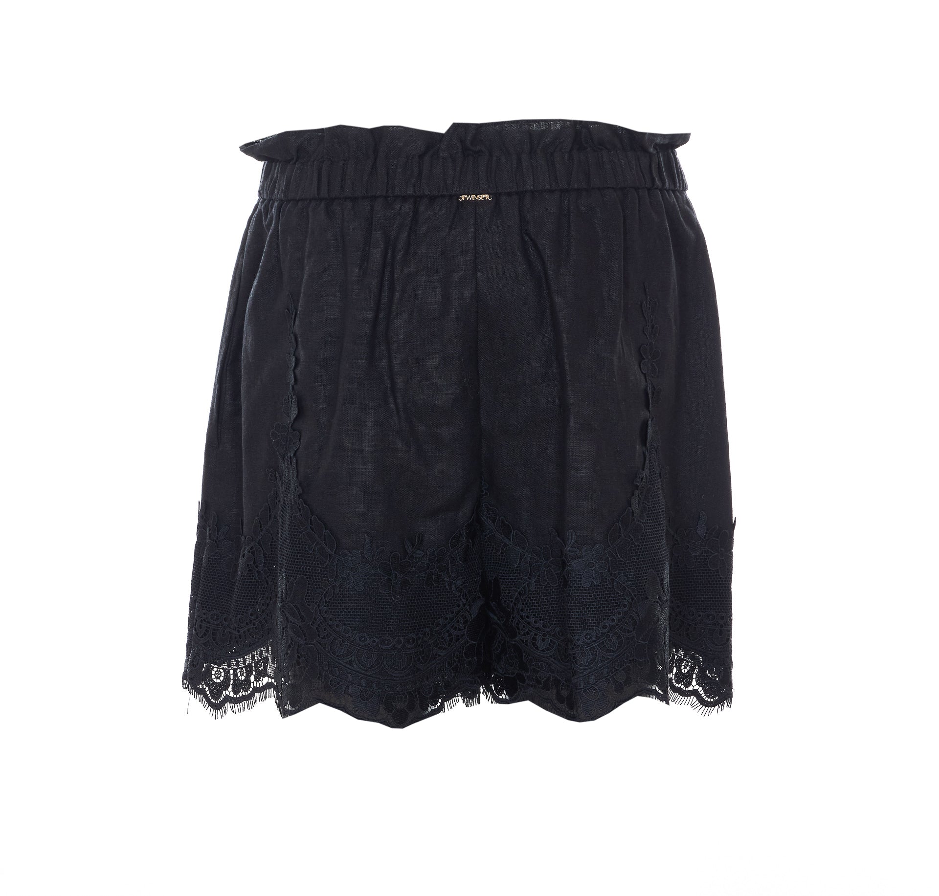 Twin-set Shorts Black Linen