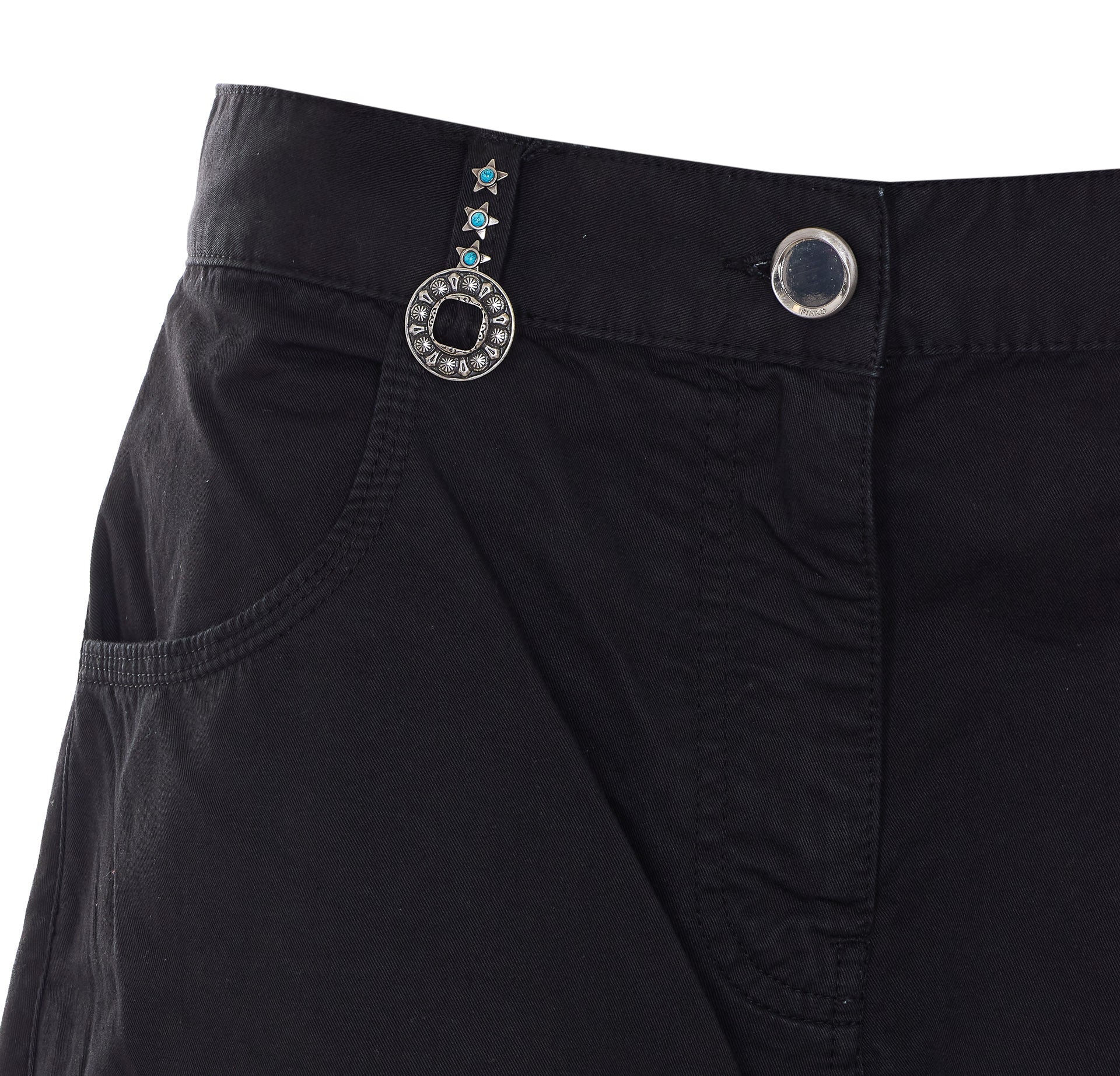 Pinko Shorts Black Cotton
