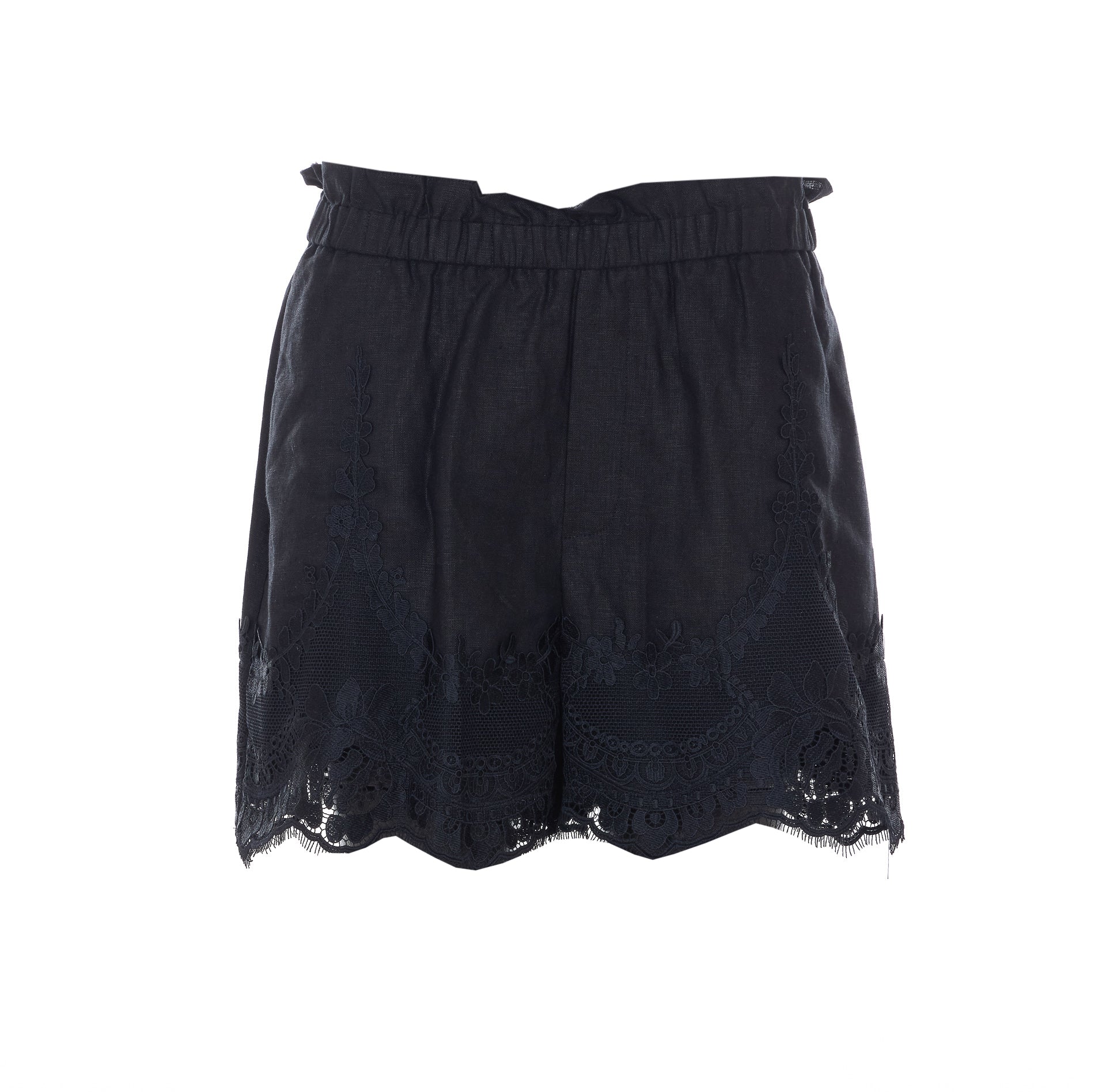 Twin-set Shorts Black Linen