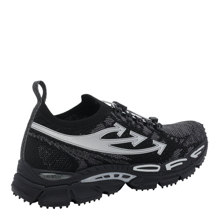Off White Sneakers Black Rubber Fabric/rubber Sole