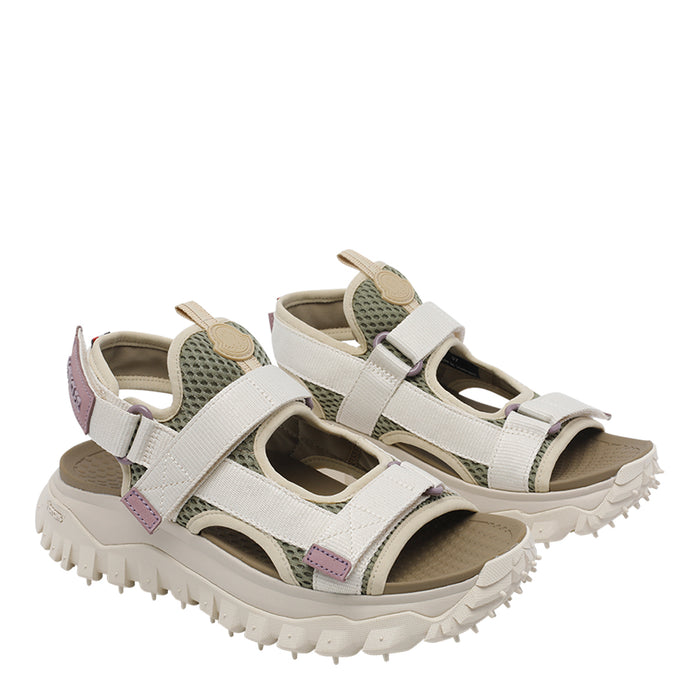 Moncler Sandals White Fabric/rubber Sole