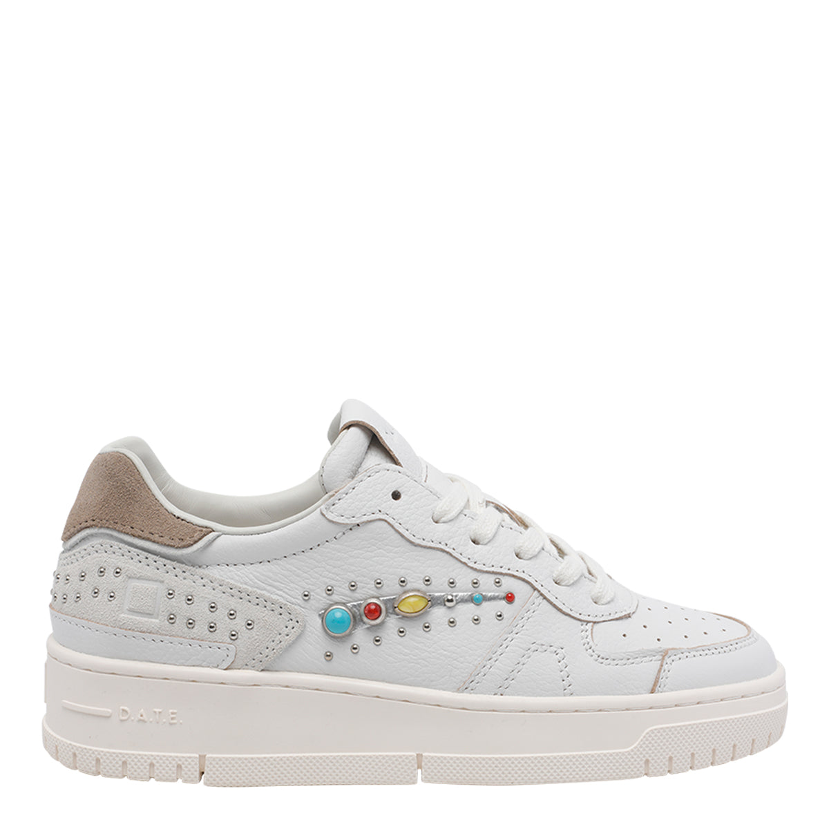 D.A.T.E. Sneakers White Calf Leather/rubber Sole