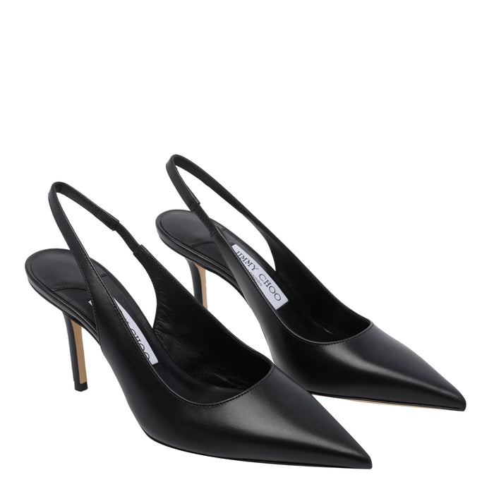 Jimmy Choo With Heel Black Calf Leather/leather Sole