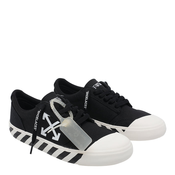 Off White Sneakers Black Fabric/rubber Sole
