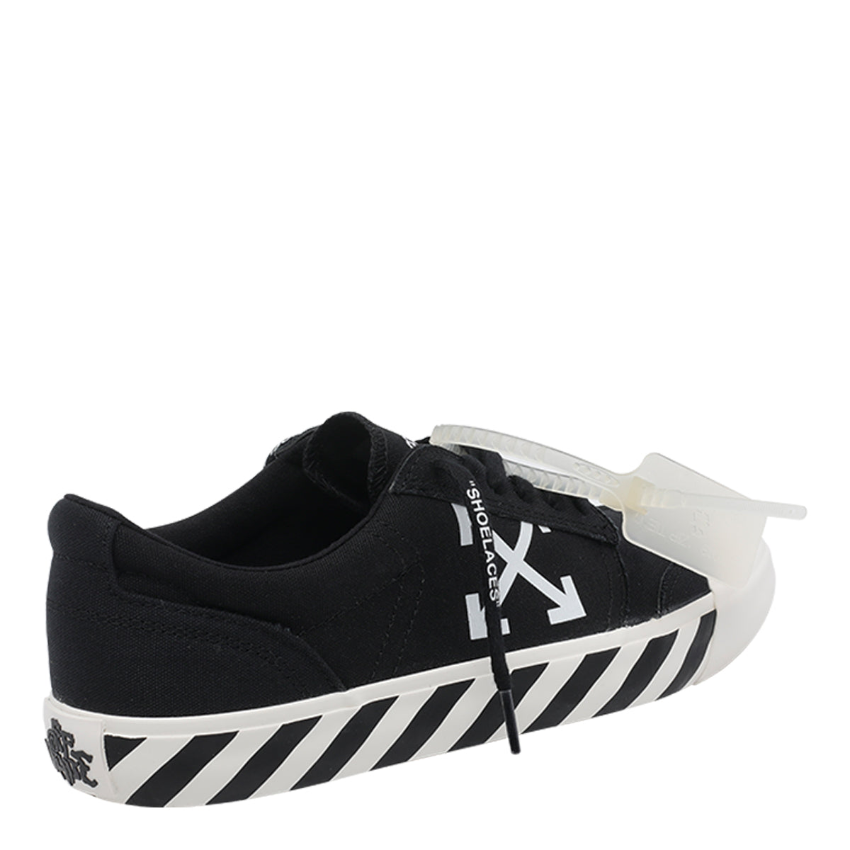 Off White Sneakers Black Fabric/rubber Sole