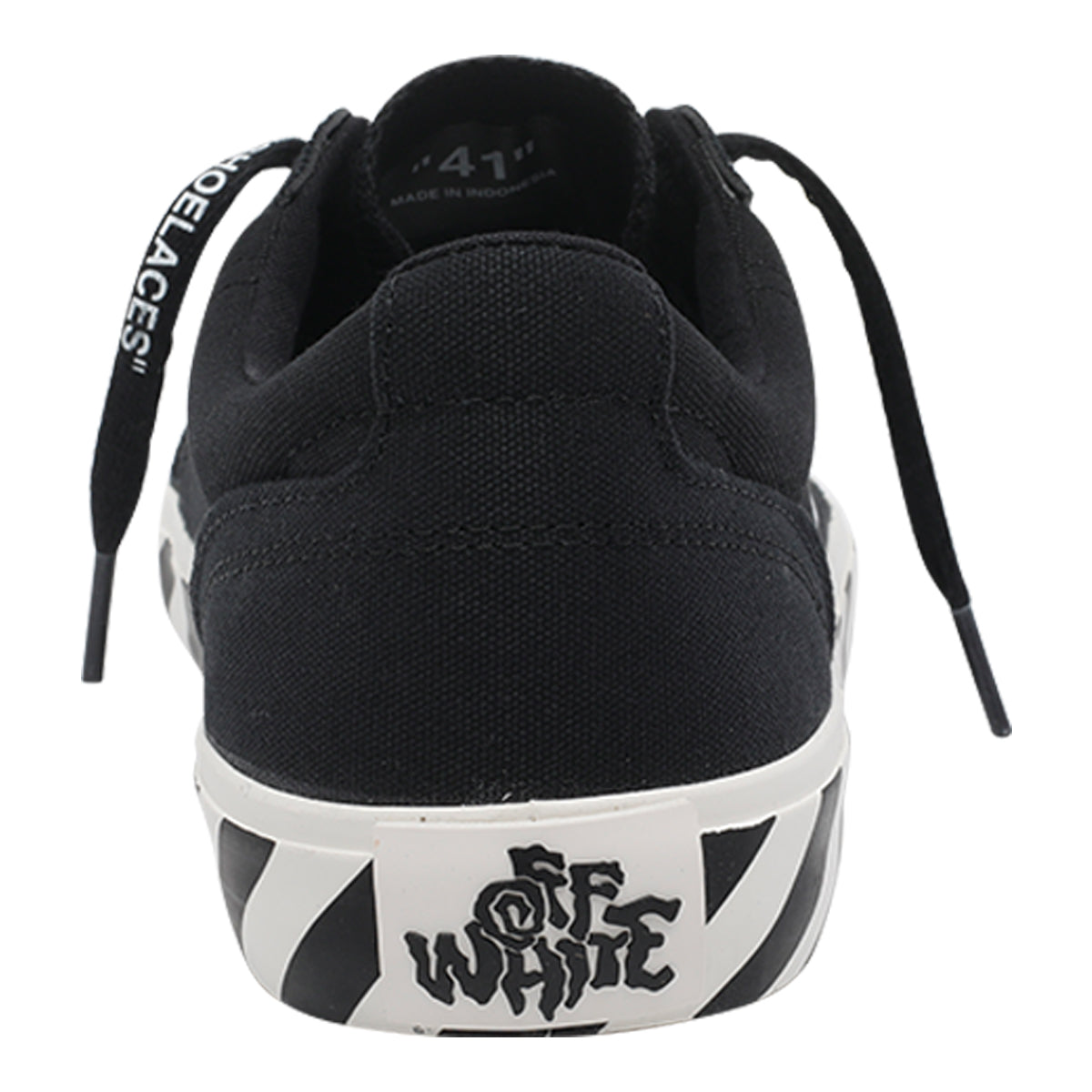 Off White Sneakers Black Fabric/rubber Sole