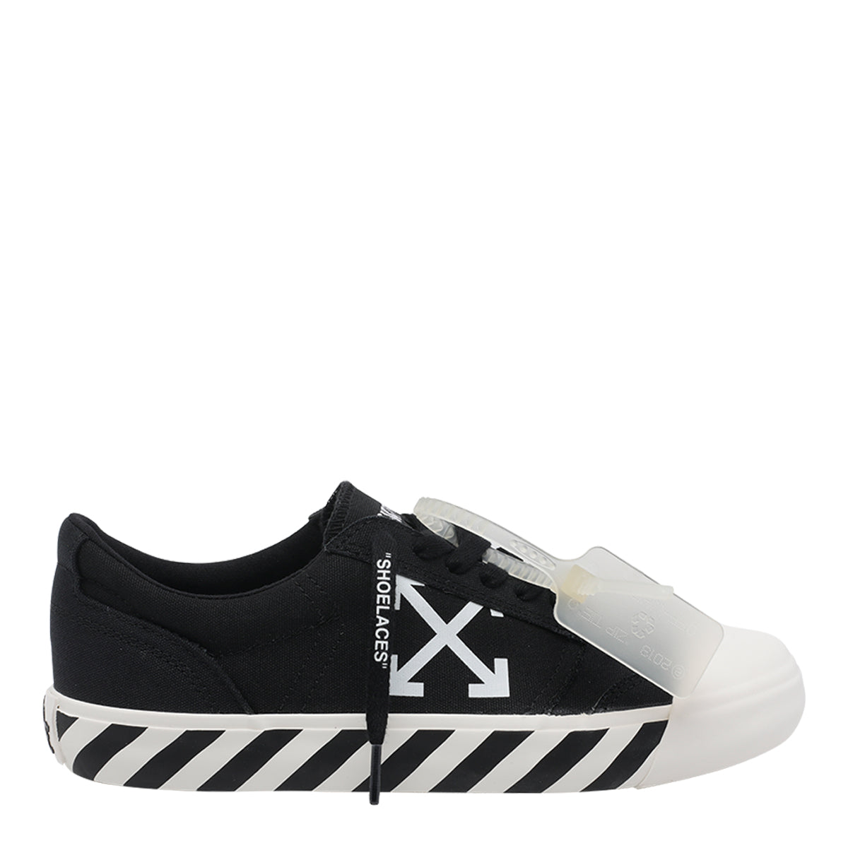 Off White Sneakers Black Fabric/rubber Sole