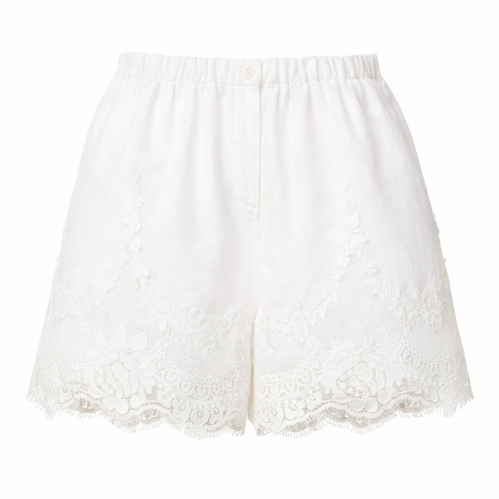 Twin-set Shorts White Linen