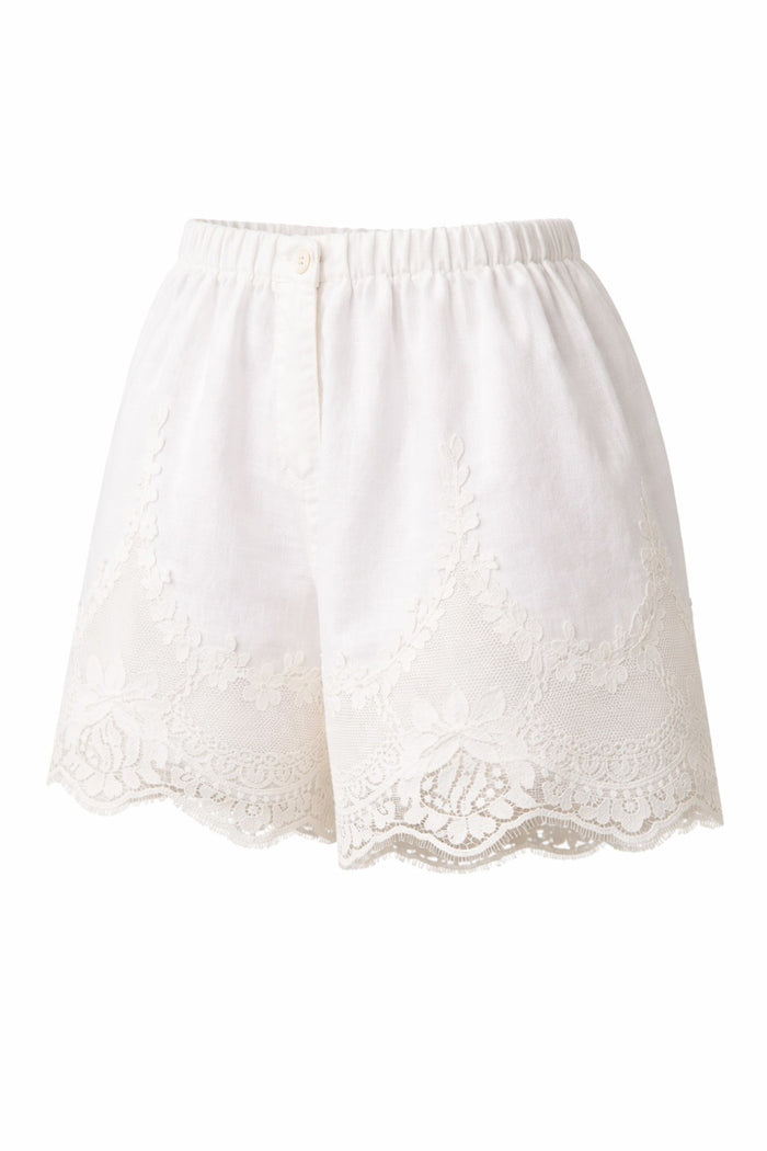 Twin-set Shorts White Linen