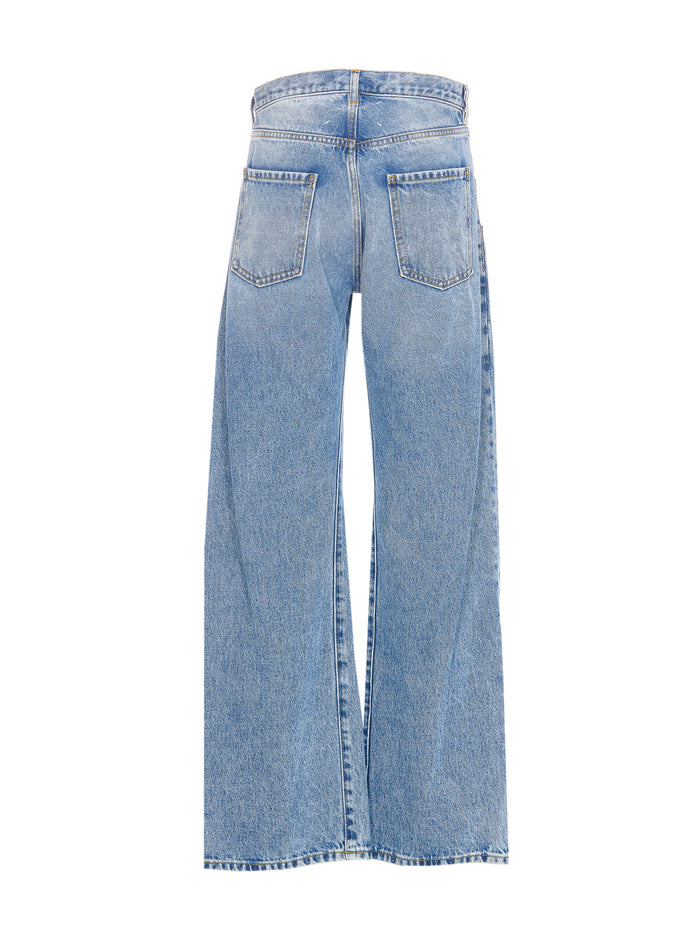 Maison Margiela Trousers Blue Cotton