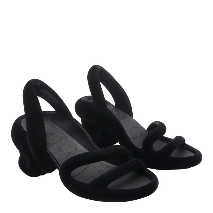 Camper Sandals Black Fabric/rubber Sole