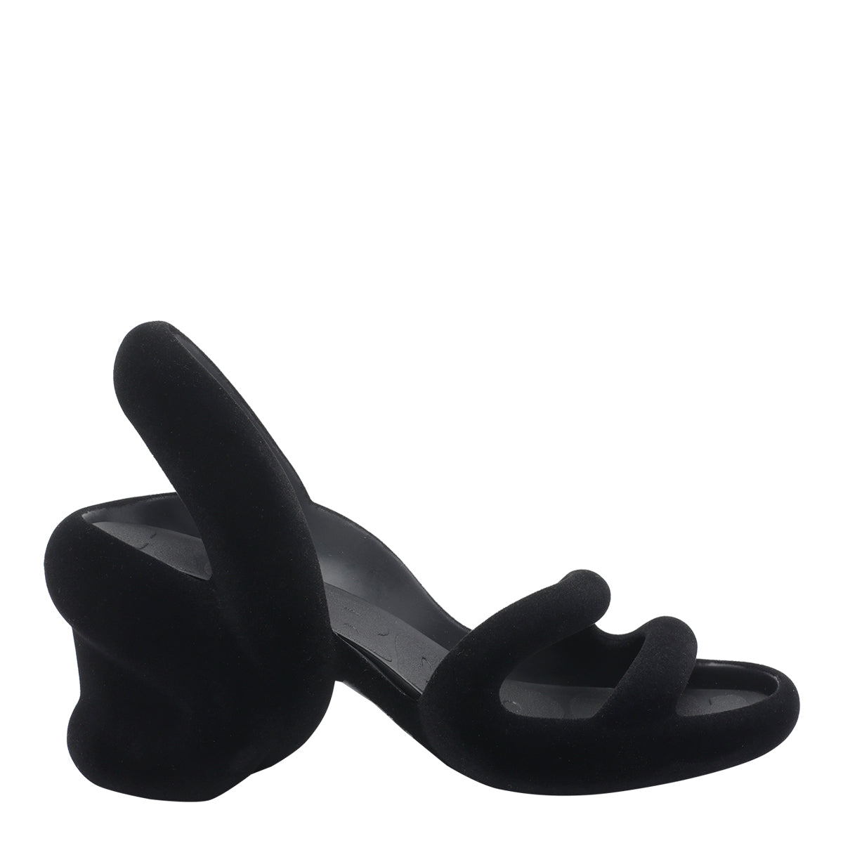 Camper Sandals Black Fabric/rubber Sole