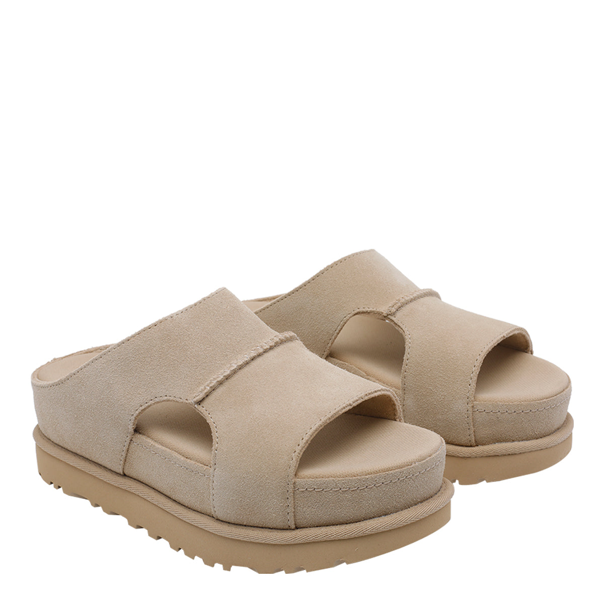 UGG Sandals Beige Suede Leather/rubber Sole