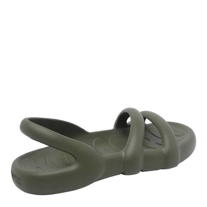Camper Sandals Green Fabric/rubber Sole