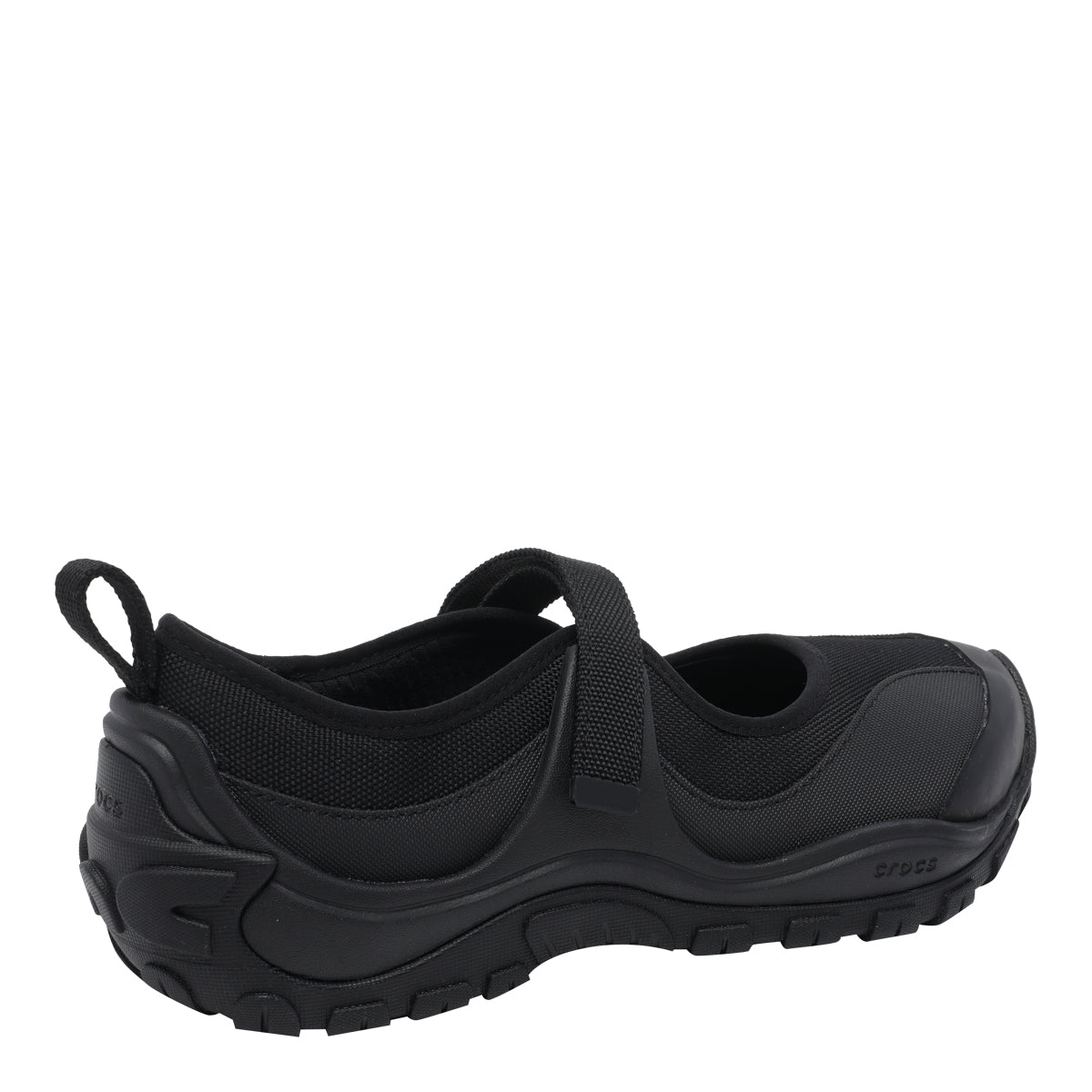 Crocs Flat Shoes Black Fabric