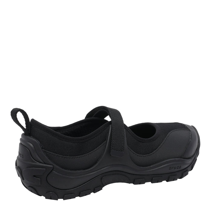 Crocs Flat Shoes Black Fabric