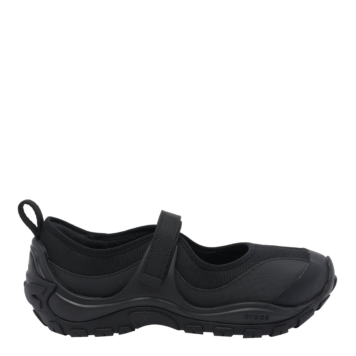 Crocs Flat Shoes Black Fabric