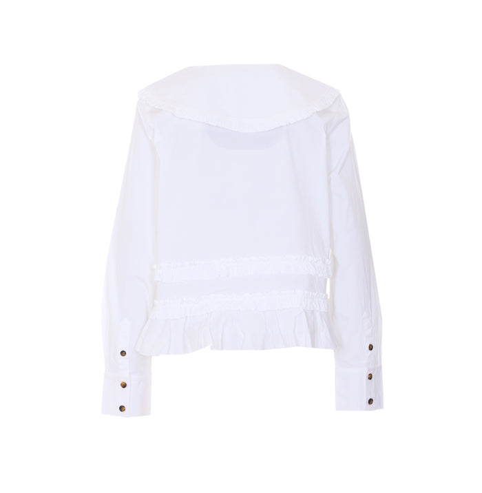 GANNI Shirts White Cotton