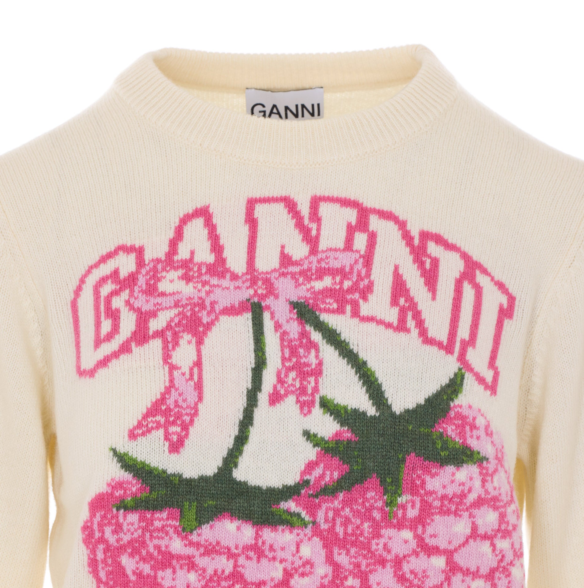 GANNI Sweaters White Wool