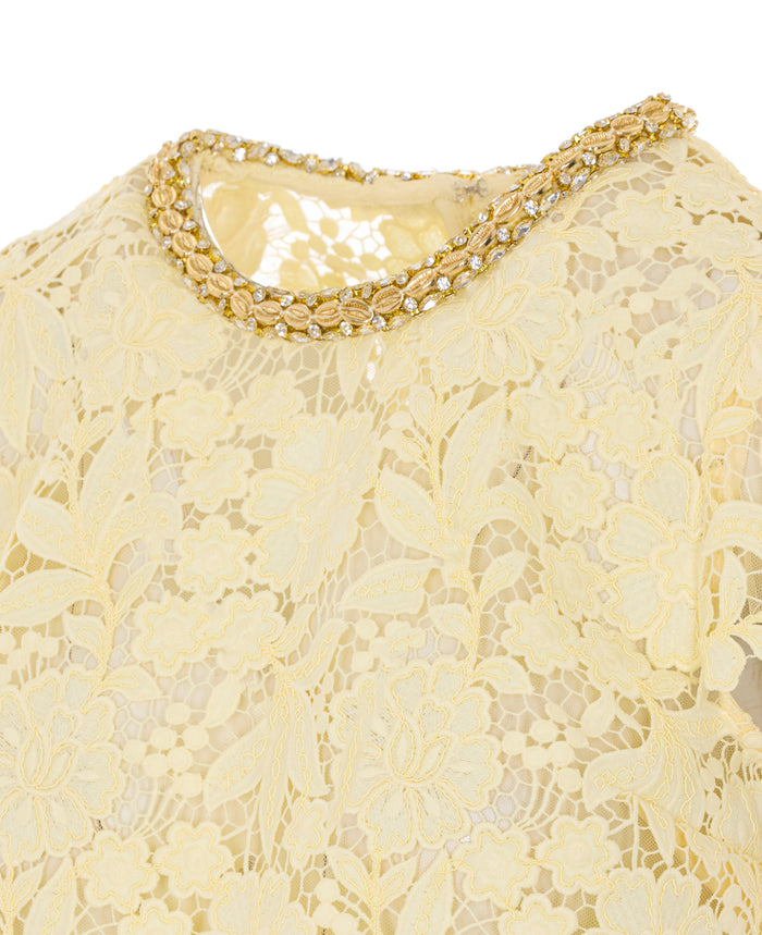 SELF PORTRAIT Top Yellow Polyester