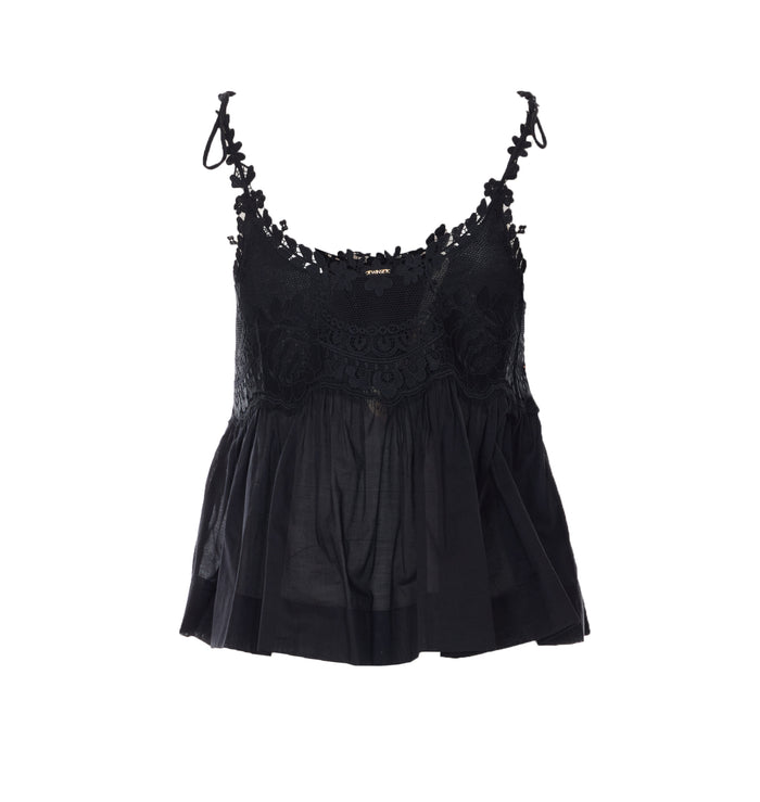 Twin-set Top Black Cotton