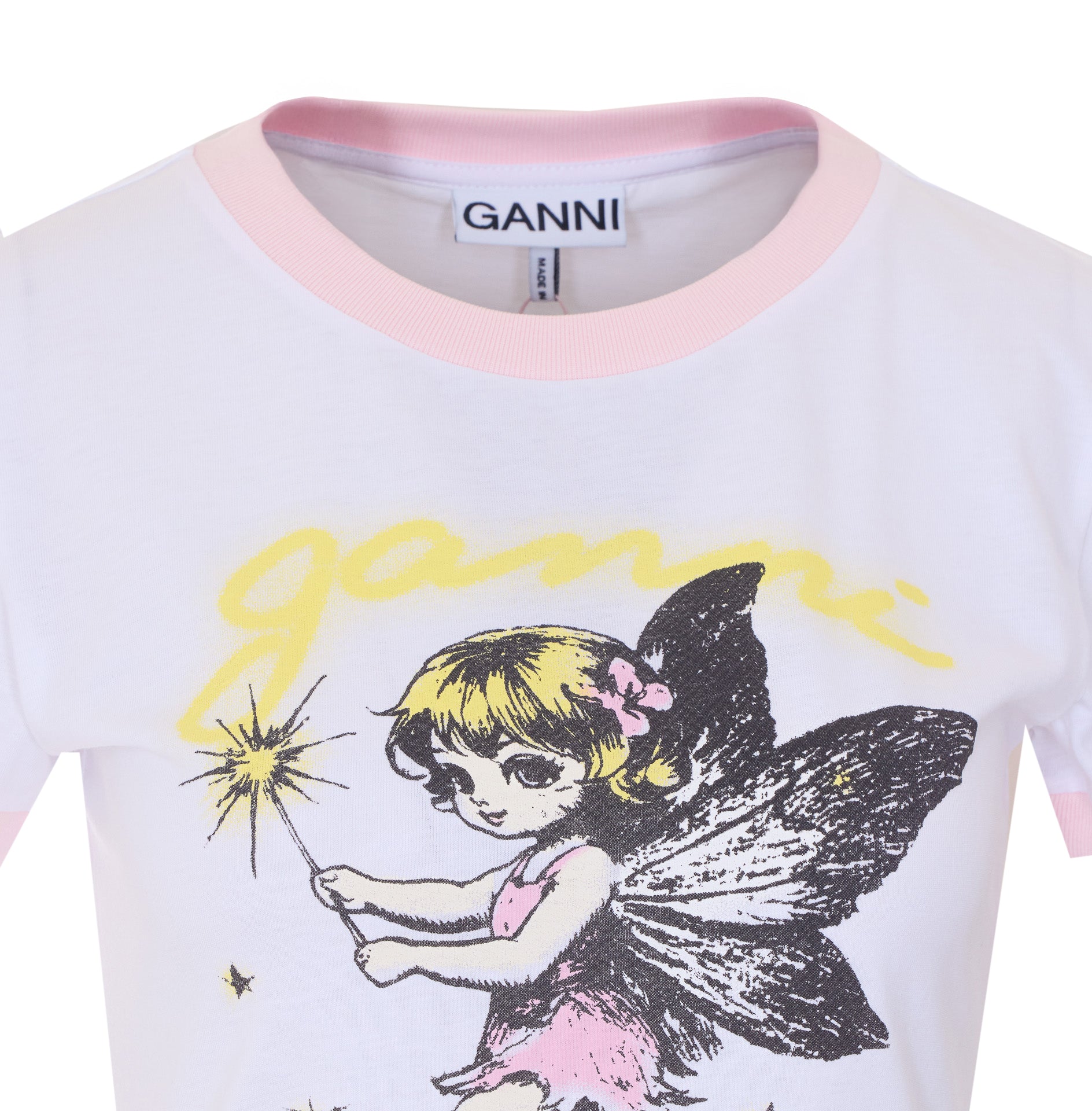 Ganni T-Shirts And Polos White Organic Cotton