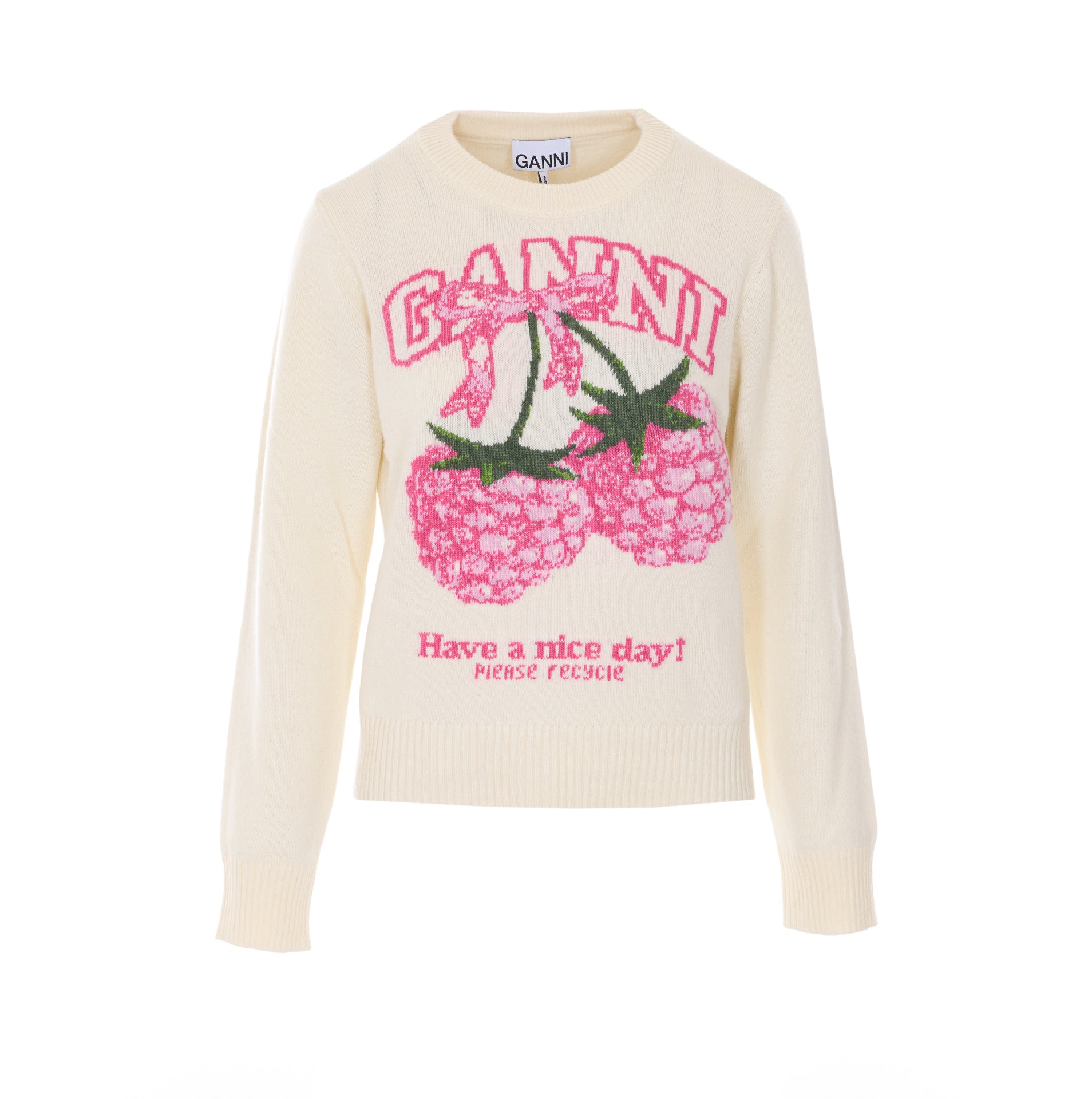 GANNI Sweaters White Wool